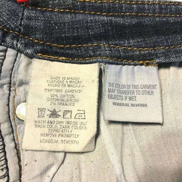 Tommy Hilfiger Jeans Womens Size 11 Vintage Spell Out Flag Flare Blue Stretch - Picture 5 of 10